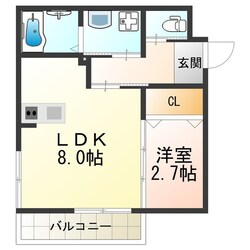 メゾン長吉川辺の物件間取画像